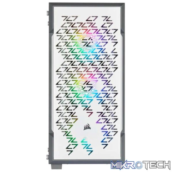Corsair iCUE 220T White RGB Airflow Tempered Glass Mid-Tower Smart Case - Image 2